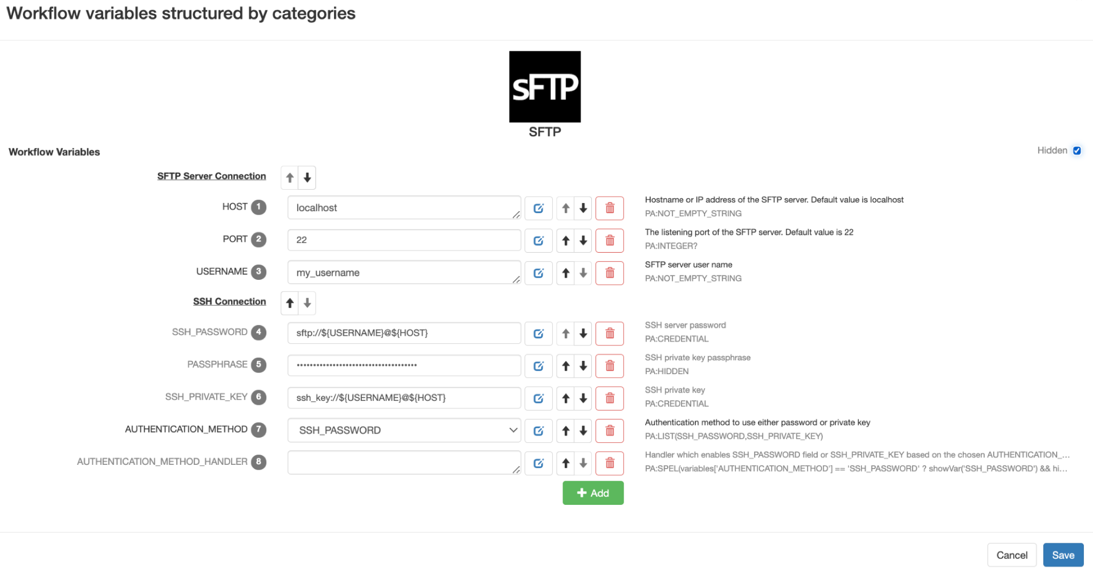 workflow studio variables